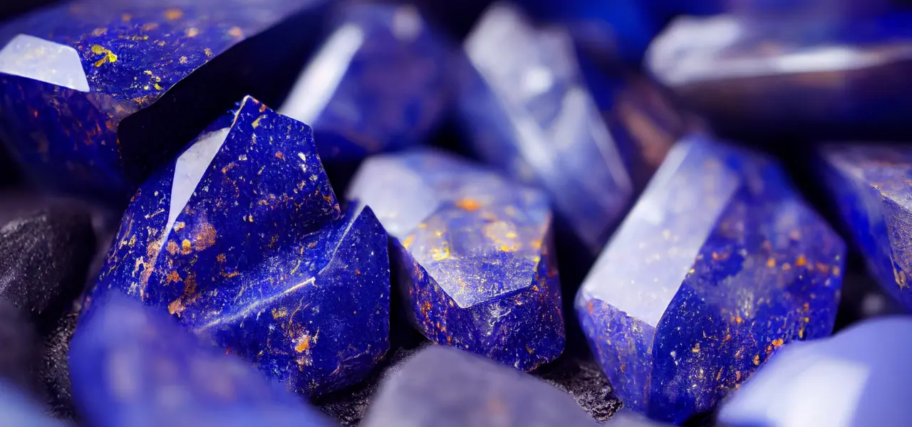 Plusieurs lapis lazuli, une pierre naturelle bleu et violet