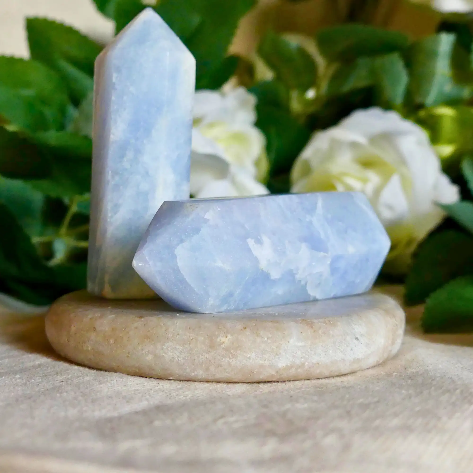 Pointe calcite bleue