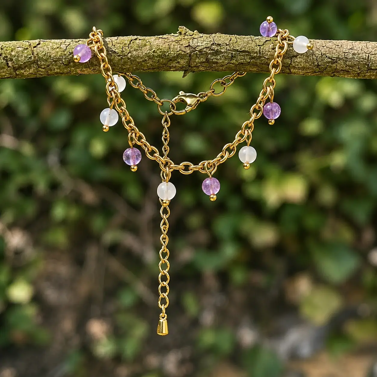 bracelet reliques n°1 sur une branche