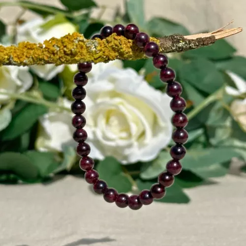 bracelet grenat 6 mm