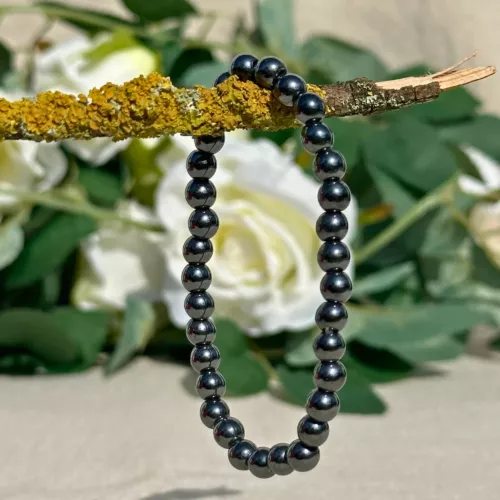 bracelet hematite 6 mm