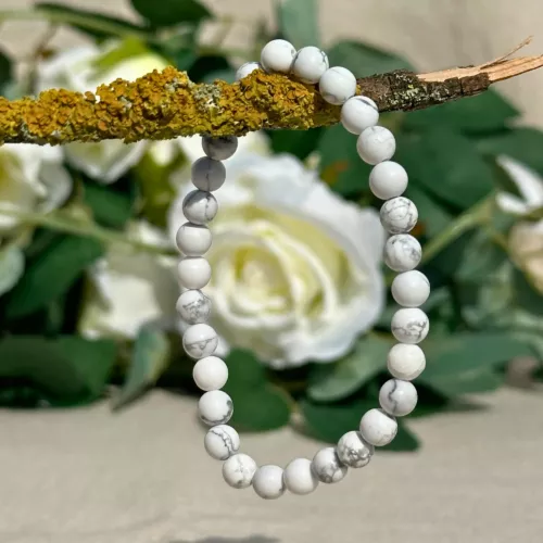 bracelet howlite 6 mm