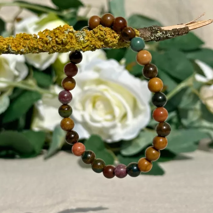 bracelet jaspe ocean 6 mm