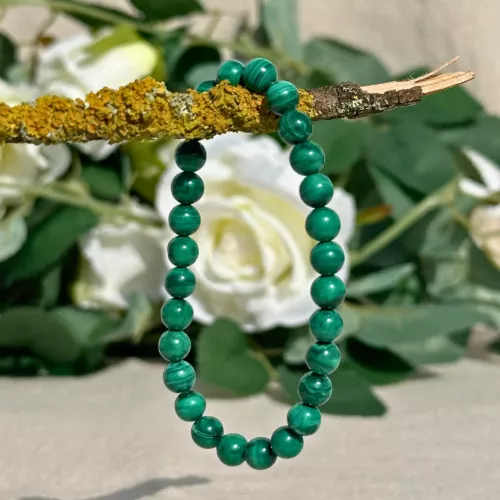 bracelet malachite en 6 mm
