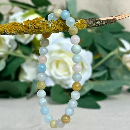 bracelet morganite en 6 mm