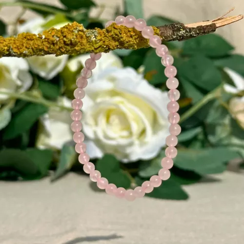 bracelet quartz rose 4 mm