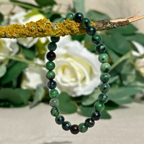 bracelet rubis zoisite en 6 mm