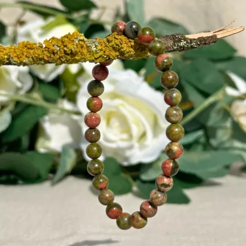 bracelet unakite 6 mm