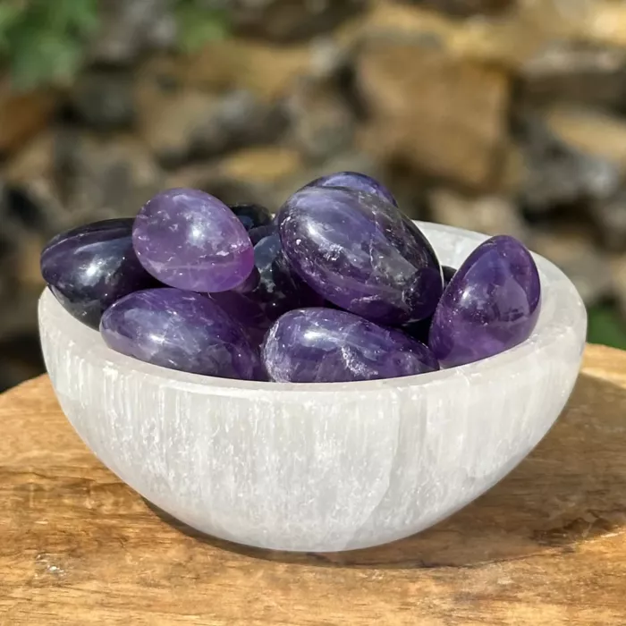 Assortiment d'améthyste roulée