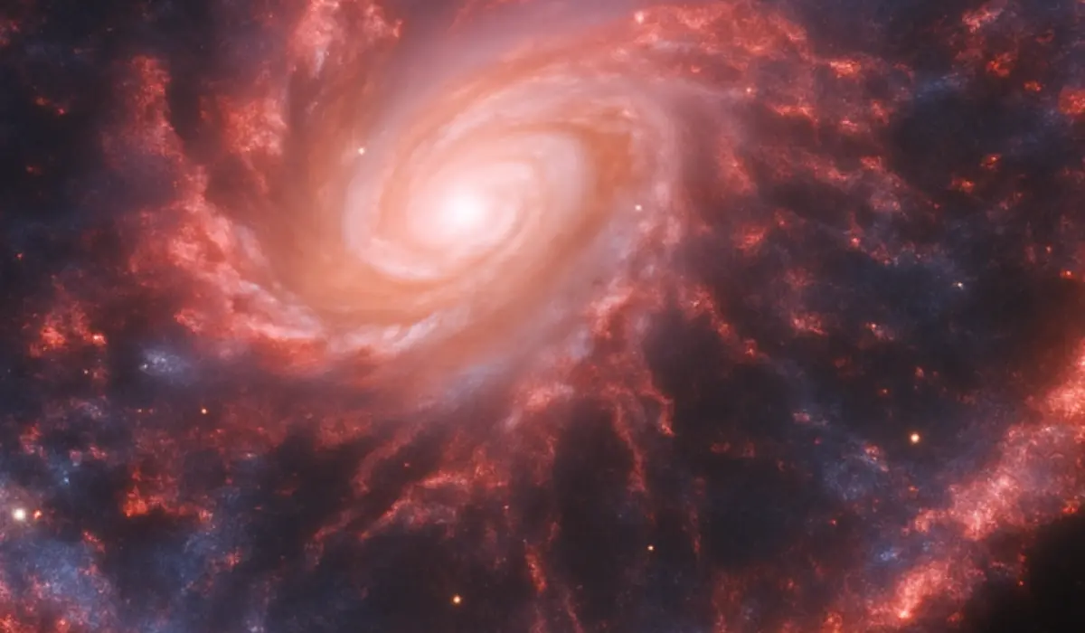 Galaxie de la roue de chariot en gros plan, vue d'artiste