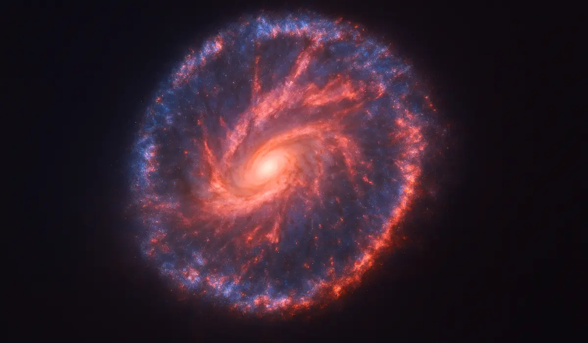 Galaxie de la roue de chariot, vue d'artiste