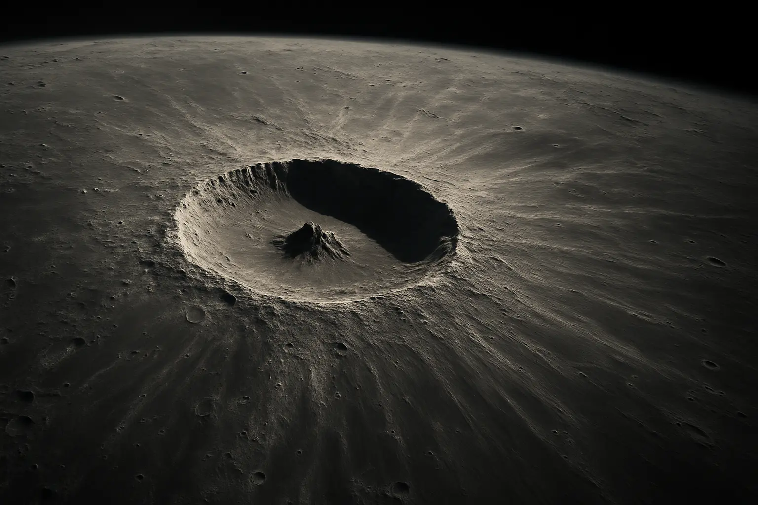 Le cratère de Tycho, sur la Lune