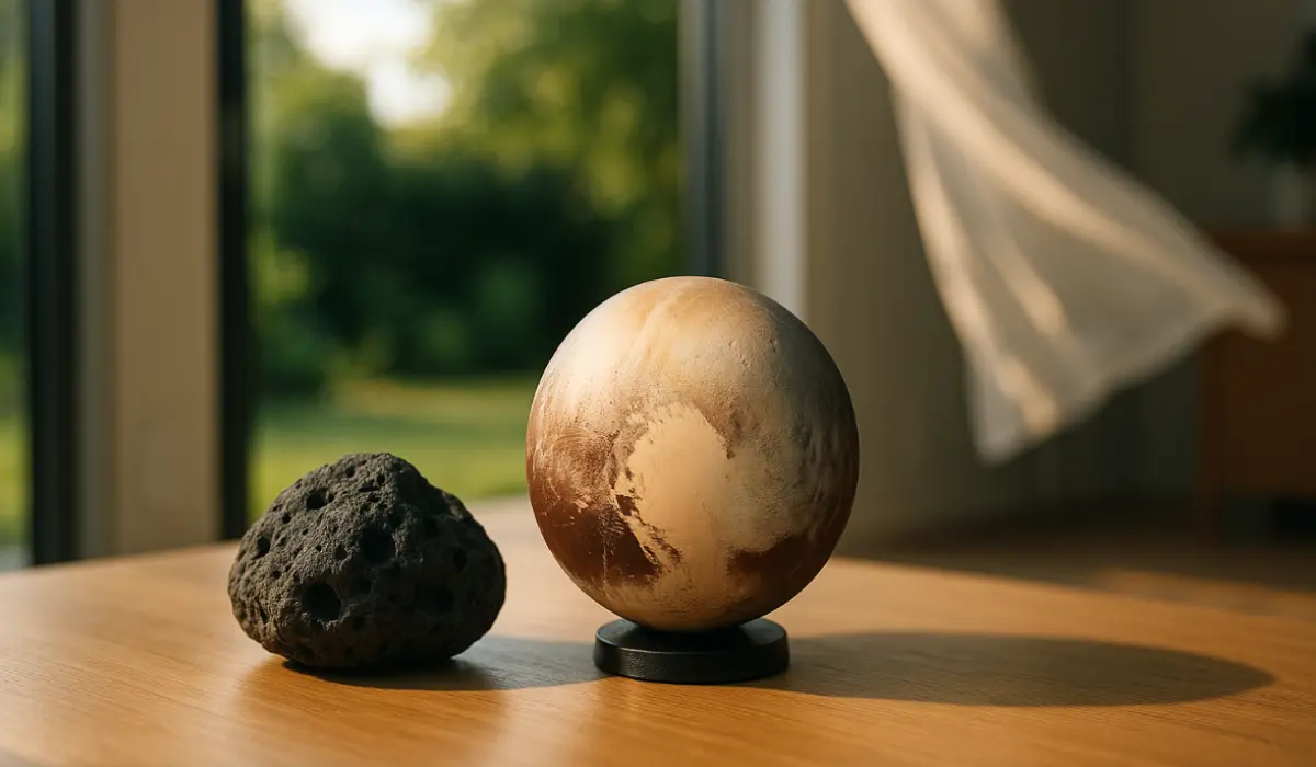 Globe de Pluton dans un salon