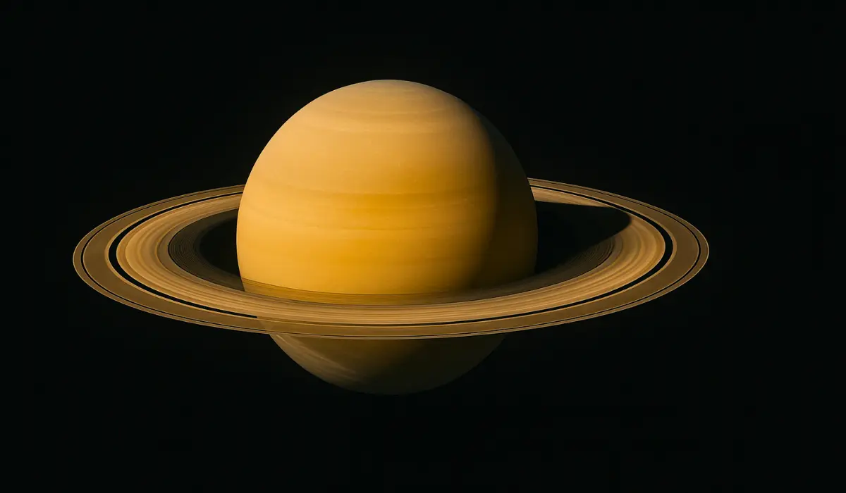 Saturne dans l'espace, vue d'artiste
