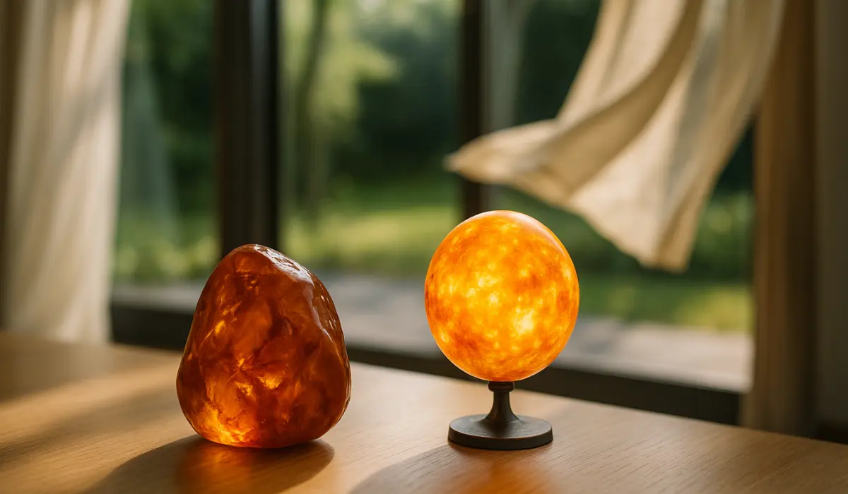 Globe du Soleil au côté d'une ambre, vue d'artiste