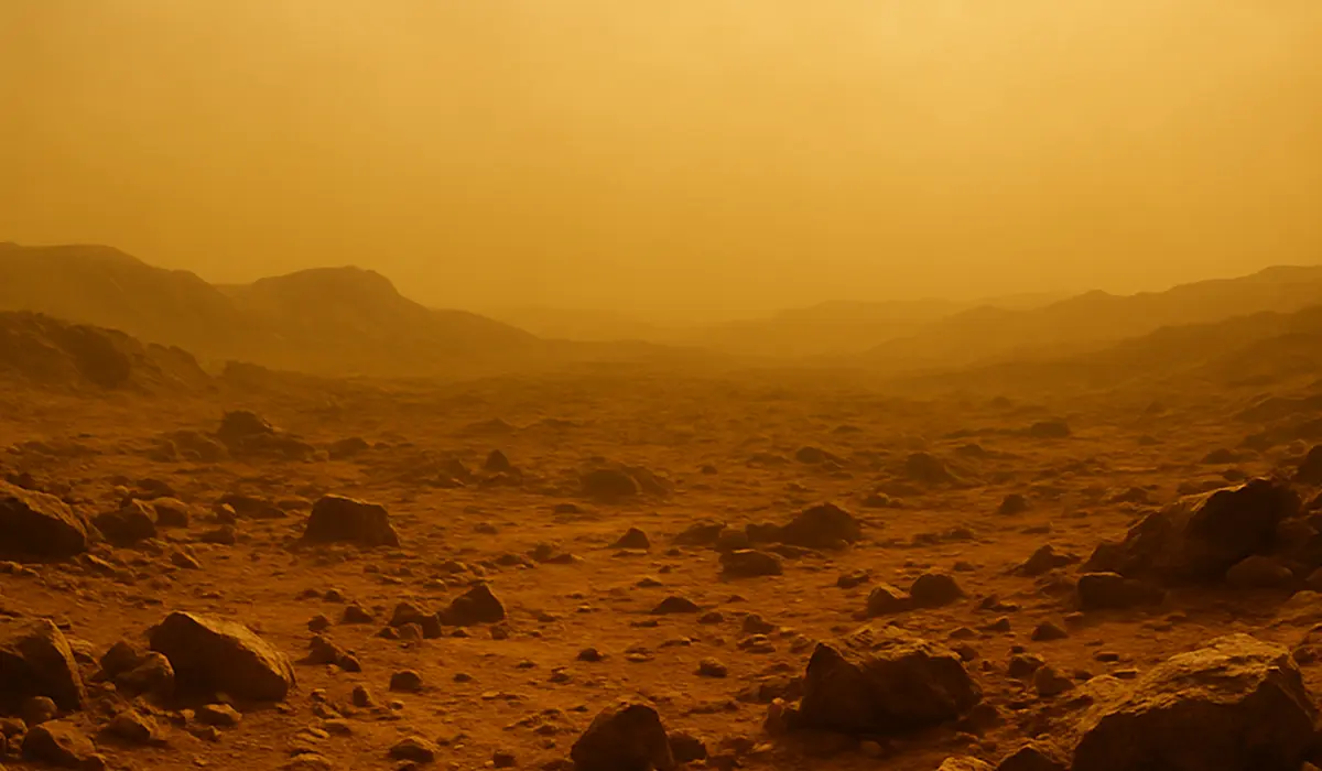 Vue d'artiste de la surface de Vénus