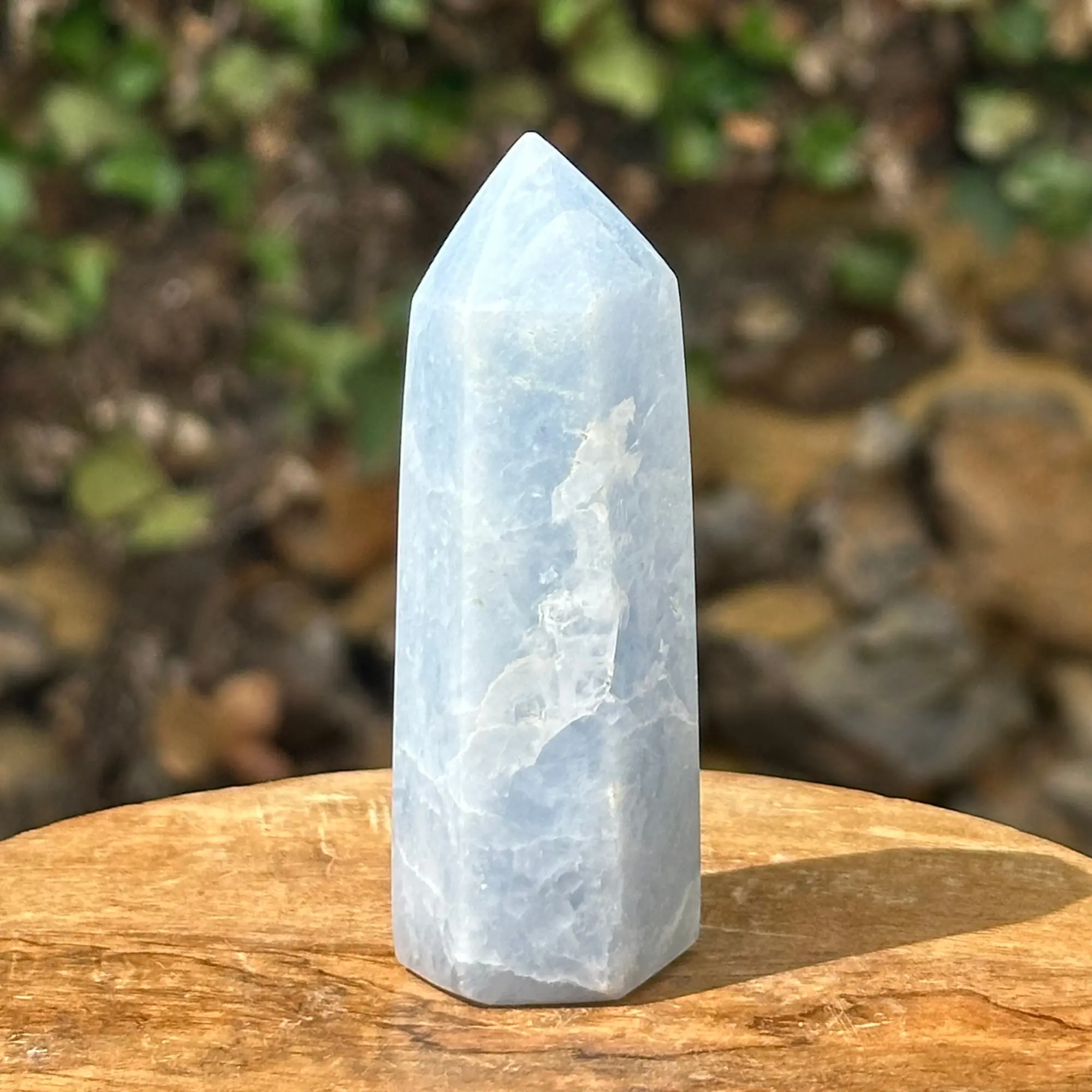Pointe calcite bleue