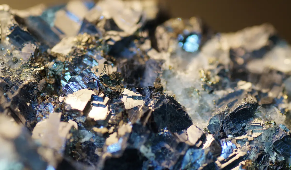 Gros plan sur de l'hematite, un corindon