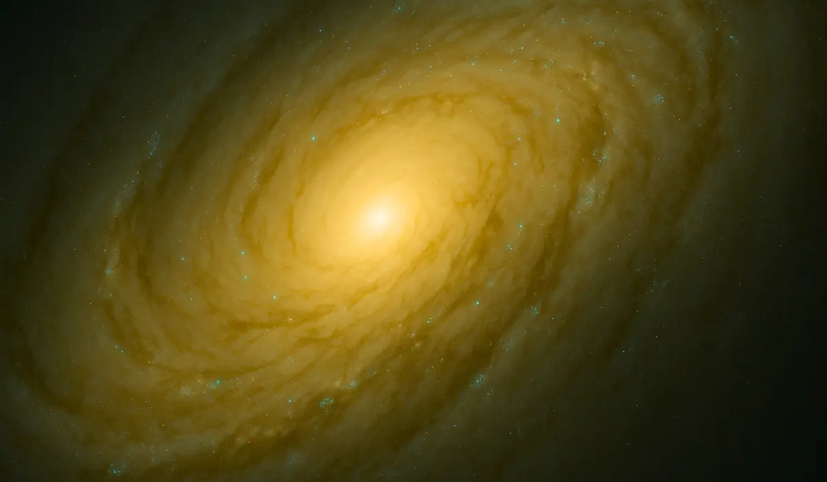 Galaxie de la bode M81 en gros plan vue d'artiste
