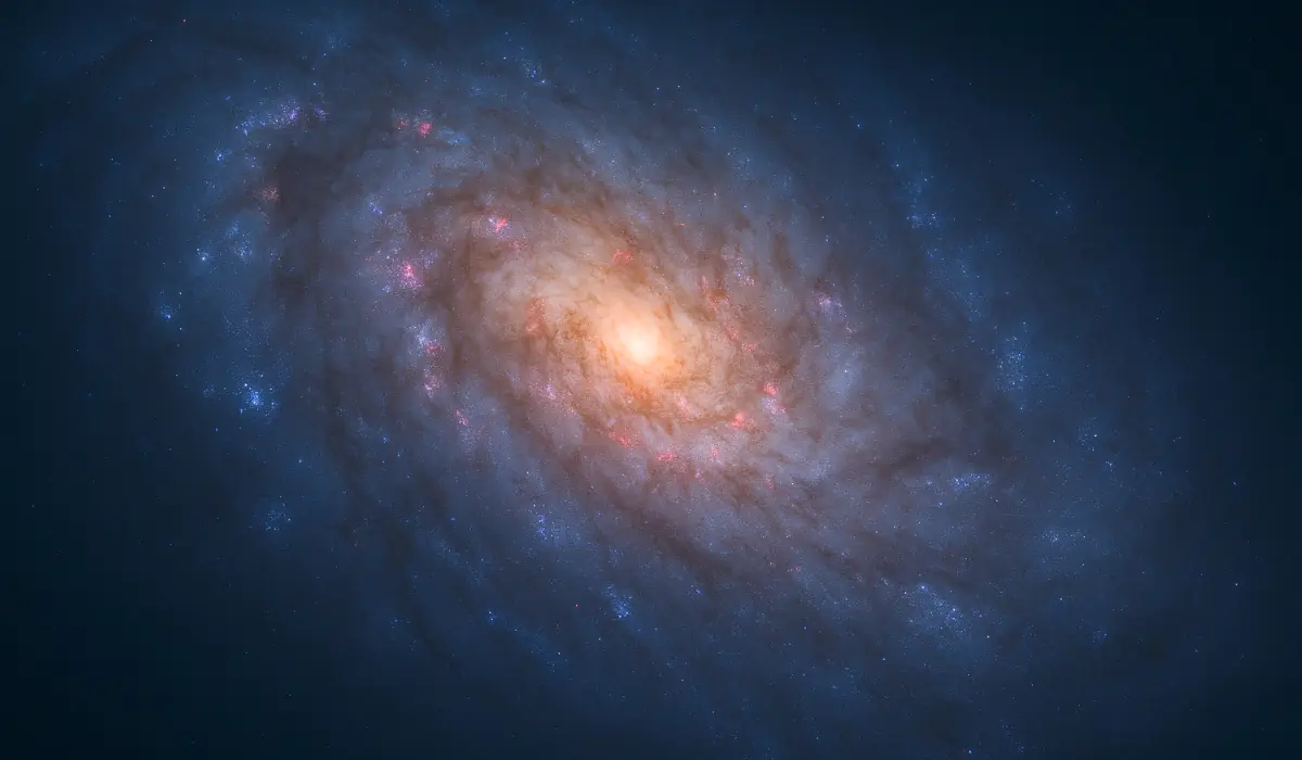 Galaxie du triangle en gros plan, vue d'artiste