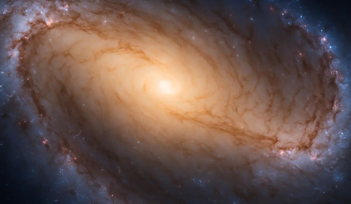 Galaxie spirale barrée NGC 1300 dans l'espace, vue d'artiste