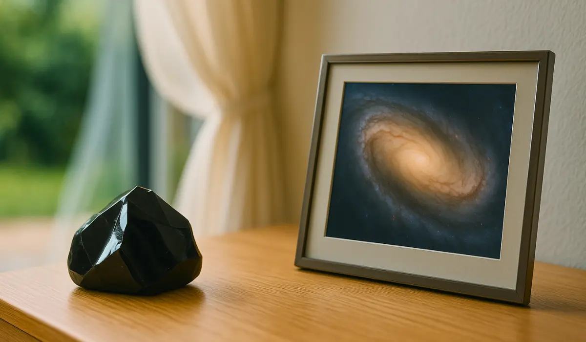 NGC 1300 et obsidienne noire