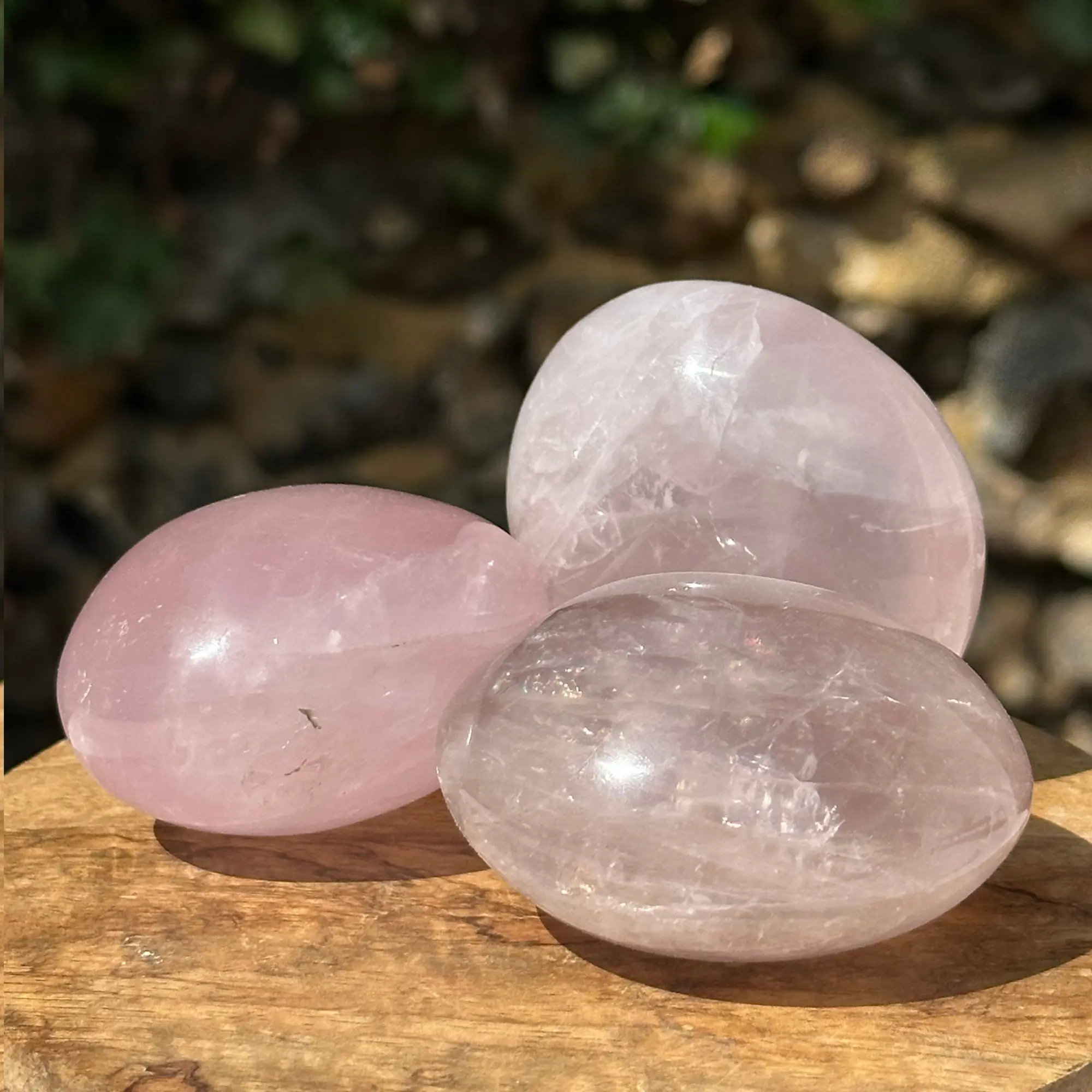 Quartz rose en galet