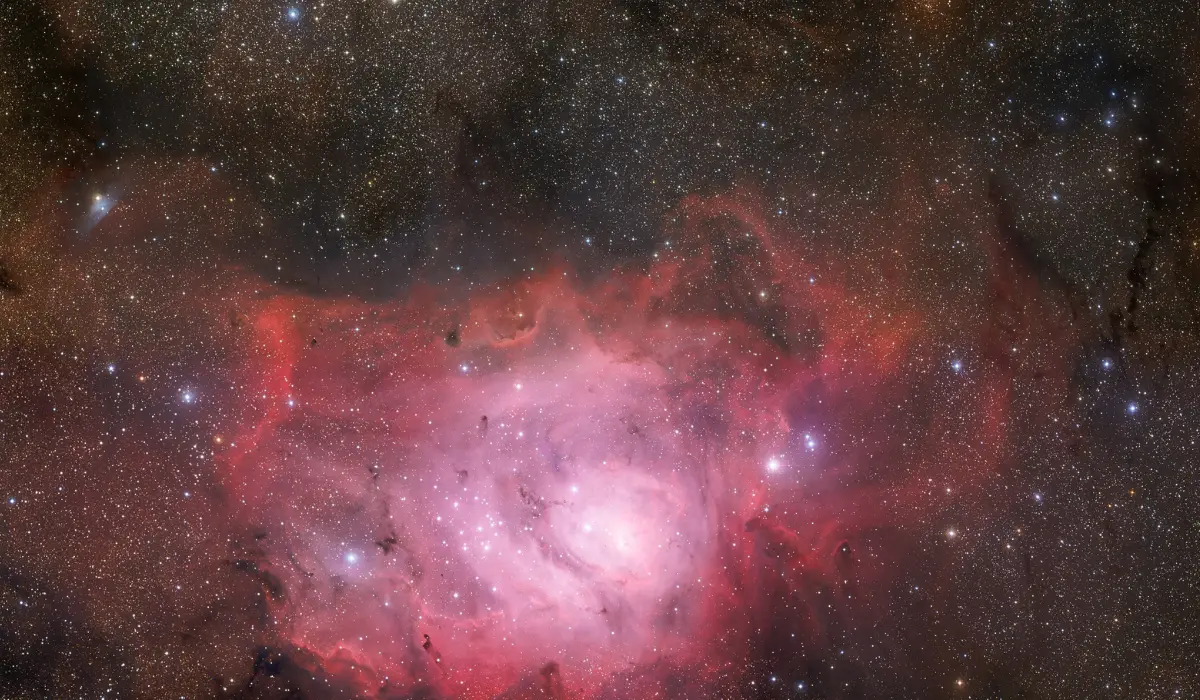 Nebuleuse de la Lagune, par l'observatoire de La Silla, vue d'artiste