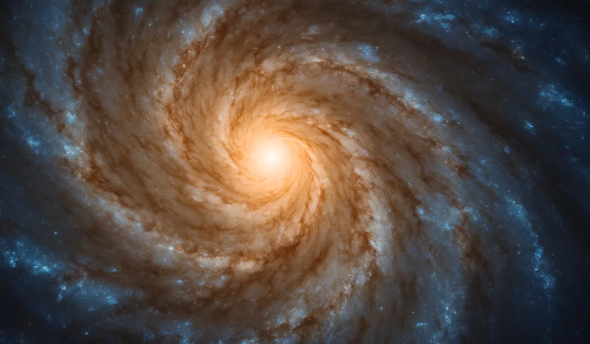 Galaxie du moulinet en gros plan, vue d'artiste