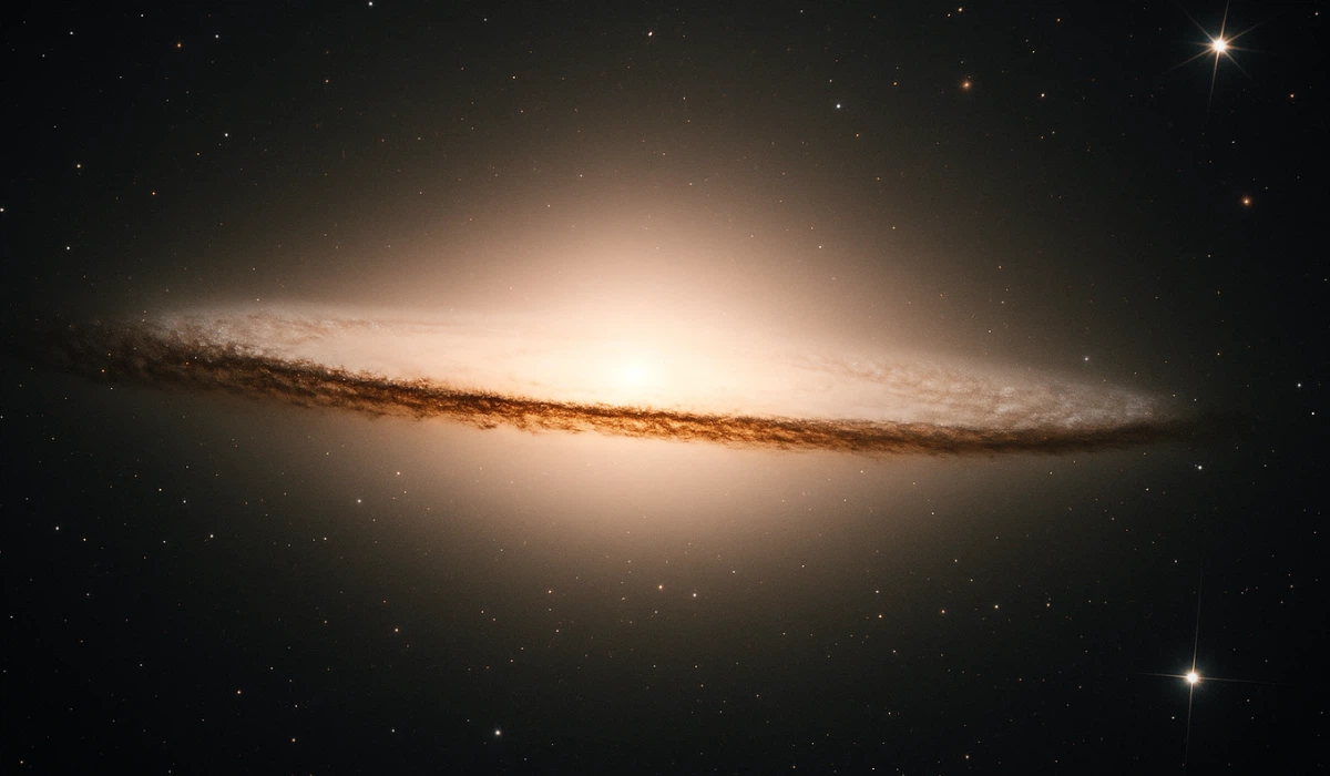 Galaxie du Sombrero, vue d'artiste