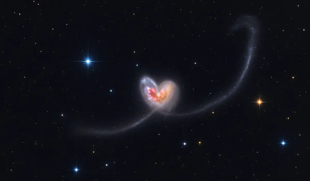 Galaxies des Antennes, vue d'artiste