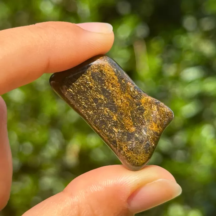 Bronzite entre les doigts