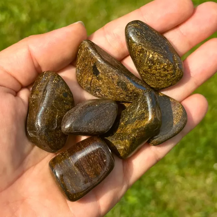 Bronzite dans la main