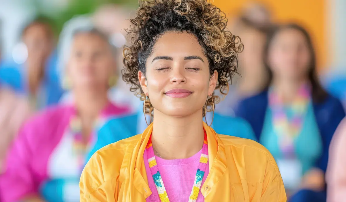 Jeune femme souriante