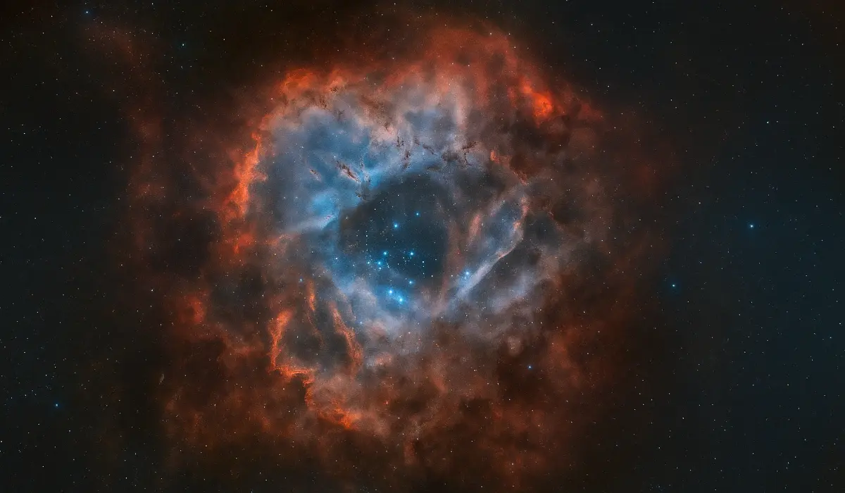 Nébuleuse de la Rosette en plan large