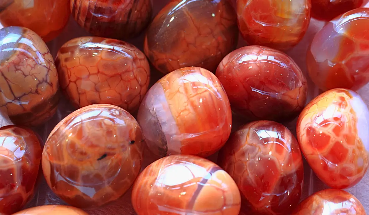 Agate feu polie en vrac