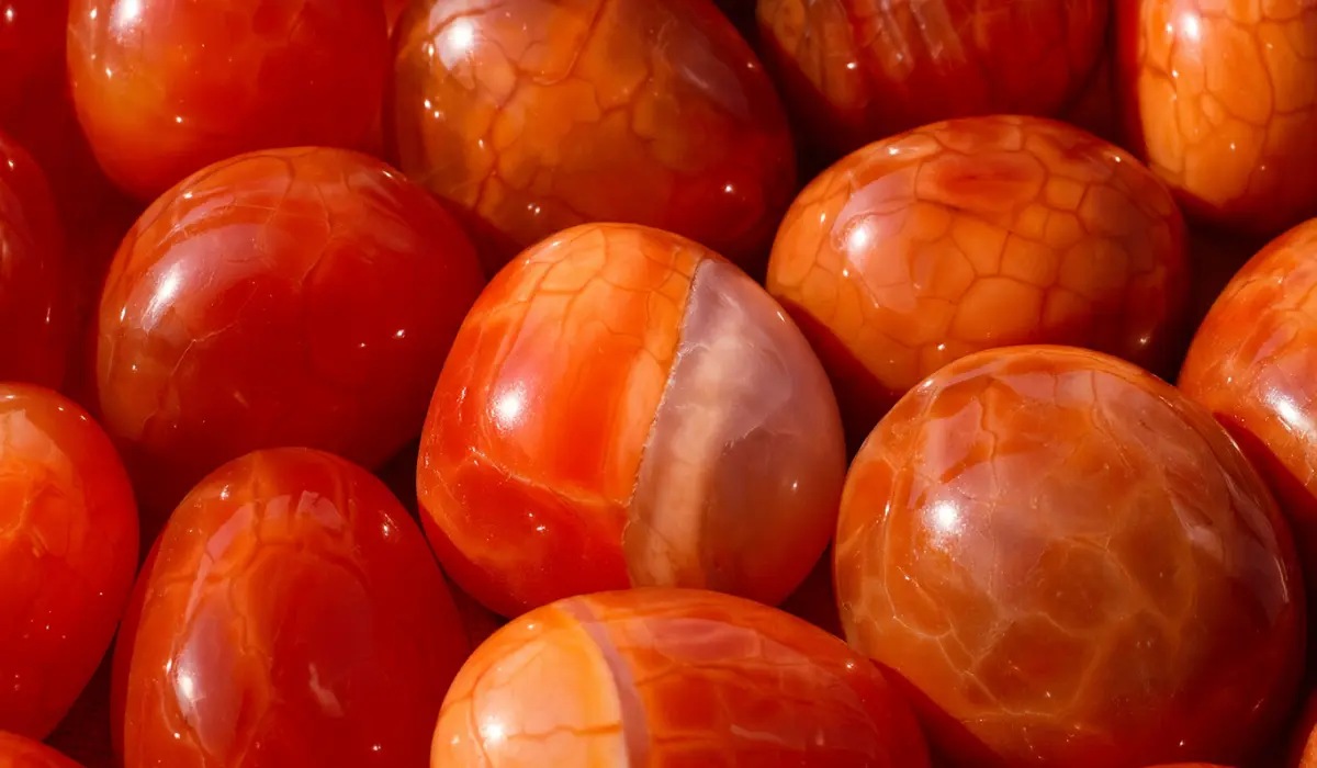 Agate rouge roulée en vrac