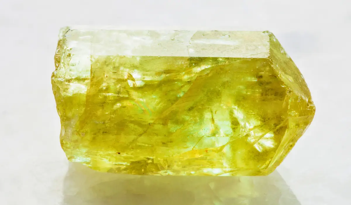 apatite jaune pointe polie
