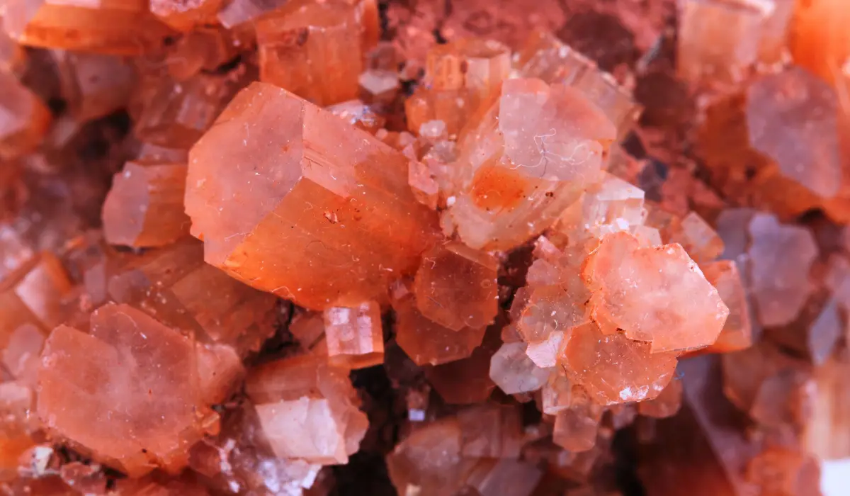Une aragonite en gros plan