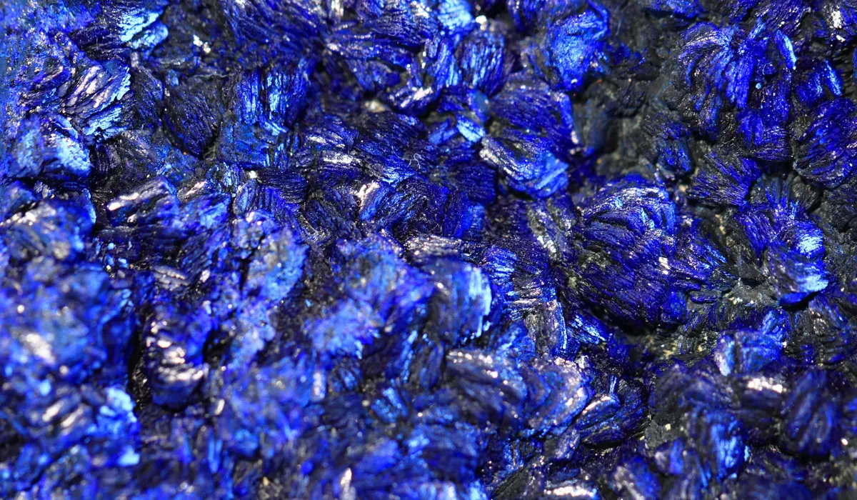 masse d'azurite en gros plan