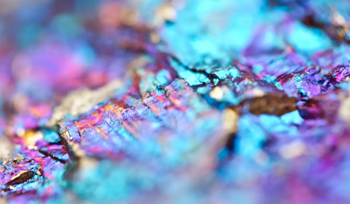 Gros plan sur une bornite