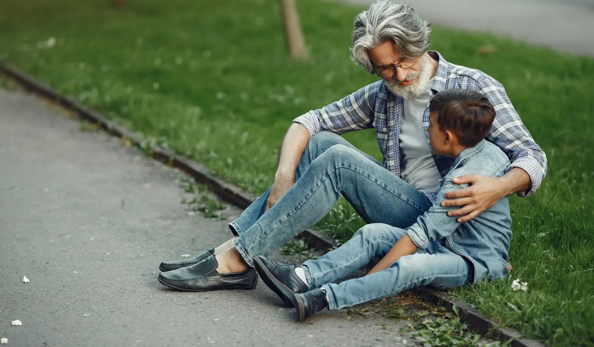 Le pouvoir des mots entre un grand père et son petit fils