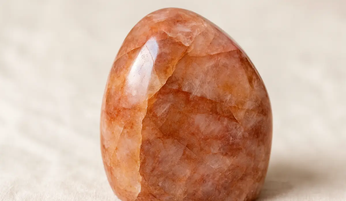 Quartz hématoïde polie