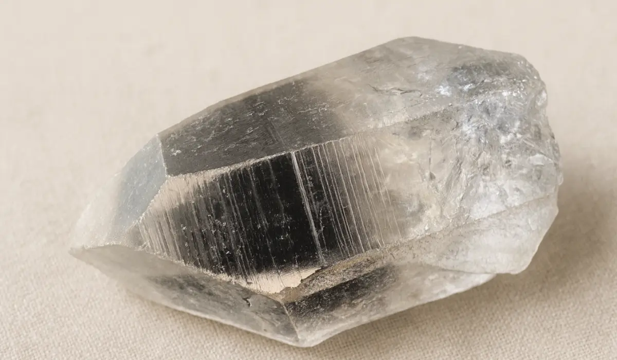 quartz lémurien couché sur une table