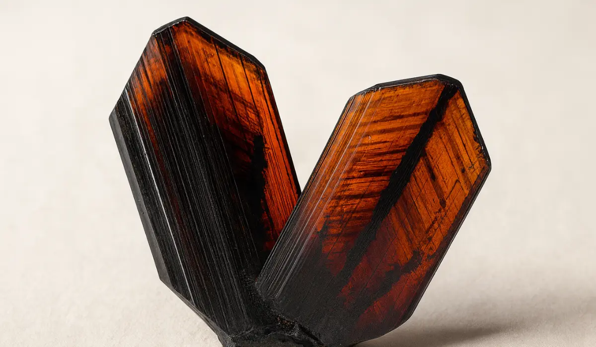 brookite taillée en double