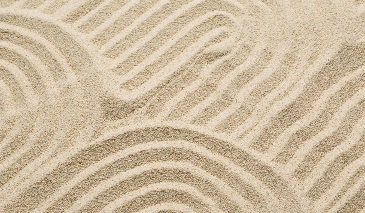 trait dans le sable