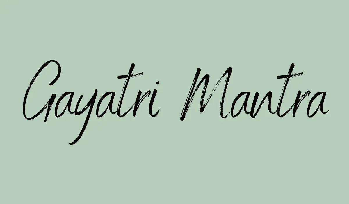 Gayatri Mantra