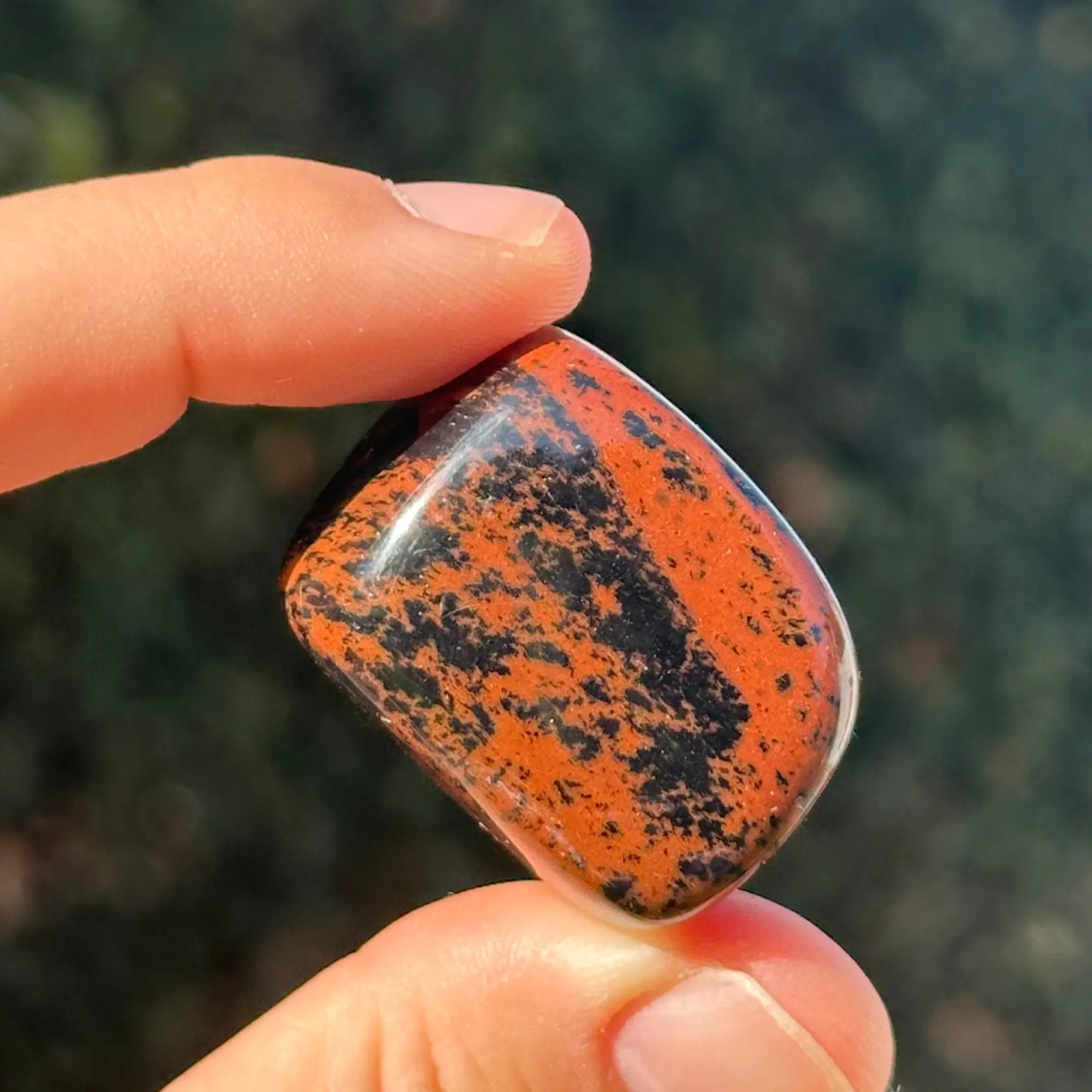 obsidienne acajou roulée et cubique