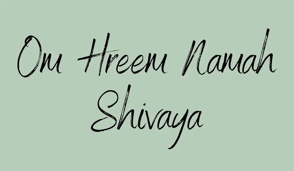 Om Hreem Namah Shivaya
