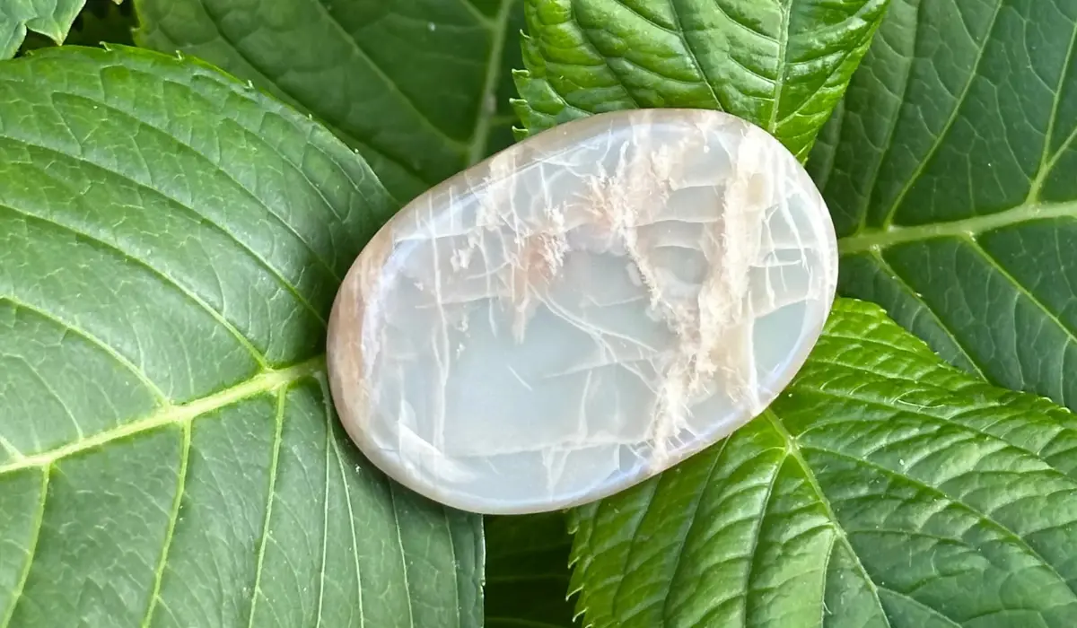 un galet de pierre de lune